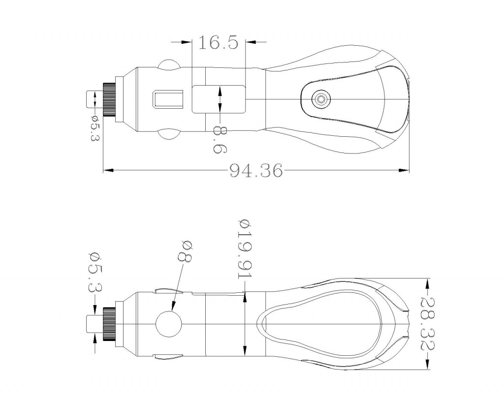 325USB口車充-Model